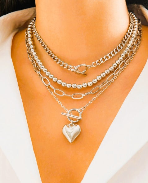 IWAMON-BIJOUX -Collier multi rangs doré sophistiqué