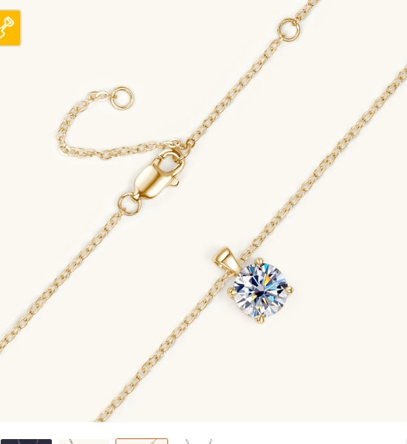 IWAMON-BIJOUX - Collier Moissanite 18 carat - Élégance intemporelle