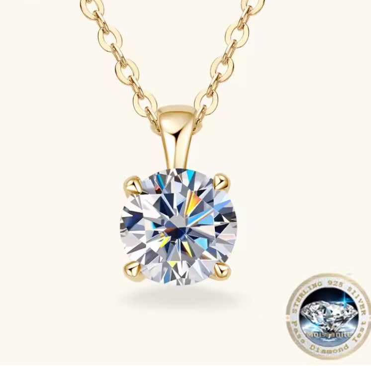 IWAMON-BIJOUX - Collier Moissanite 18 carat - Élégance intemporelle