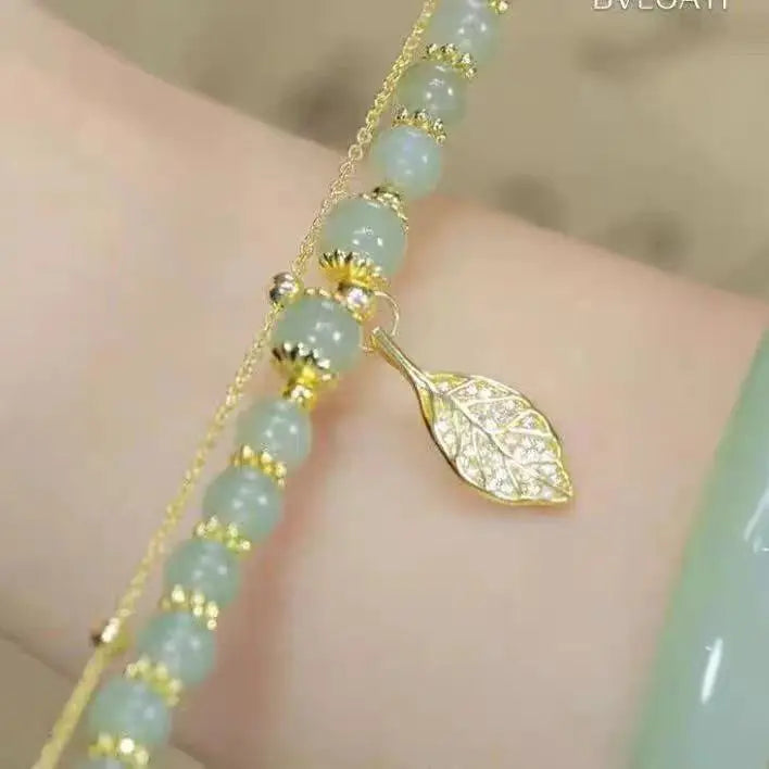 IWAMON-BIJOUX- Bracelet en jade vert