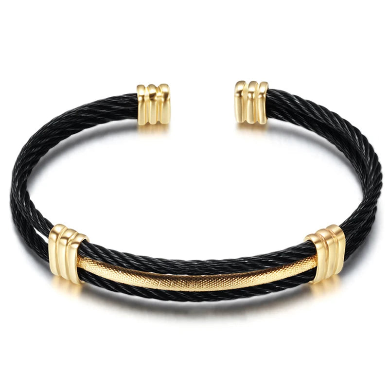 IWAMON-BIJOUX -Bracelet Câble Acier Inoxydable -  Homme/Femme
