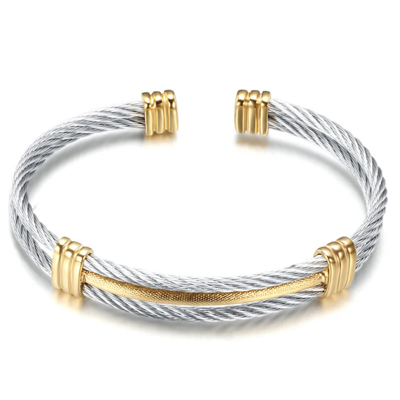 IWAMON-BIJOUX -Bracelet Câble Acier Inoxydable -  Homme/Femme