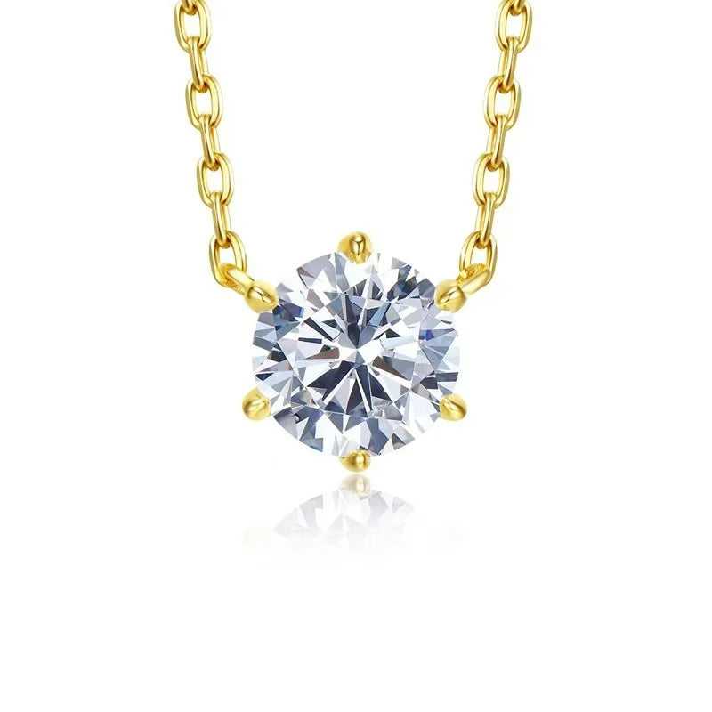 IWAMON-BIJOUX-Collier Argent Sterling 925 Plaqué Or - Zircons Étincelants