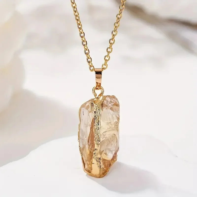 IWAMON-BIJOUX Collier élégant en pierre naturelle