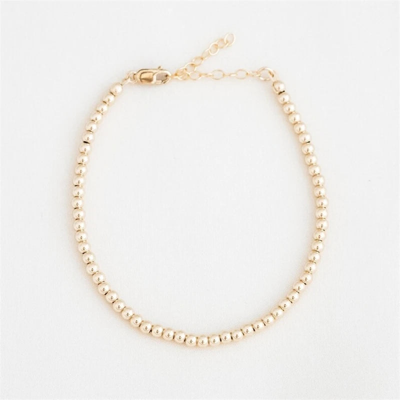IWAMON-BIJOUX-Collier Multi Rangs Doré - Perles Dorées Élégantes