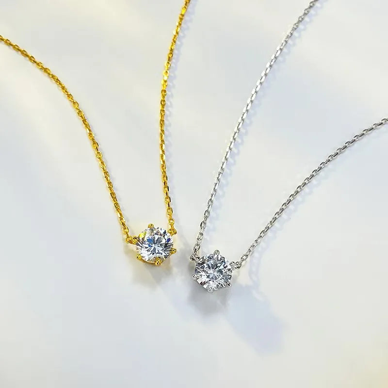 IWAMON-BIJOUX-Collier Argent Sterling 925 Plaqué Or - Zircons Étincelants