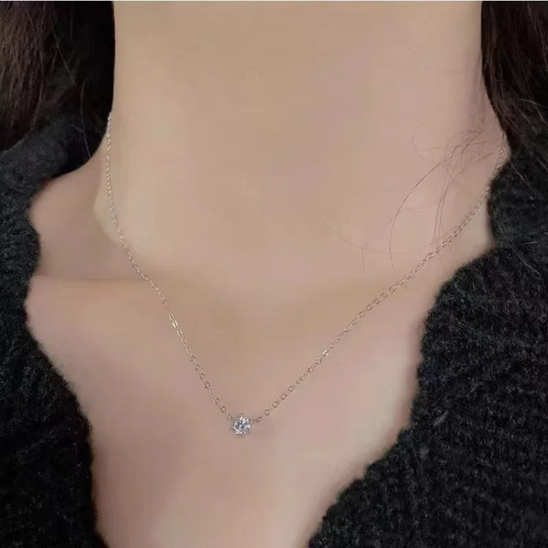 IWAMON-BIJOUX-Collier Argent Sterling 925 Plaqué Or - Zircons Étincelants