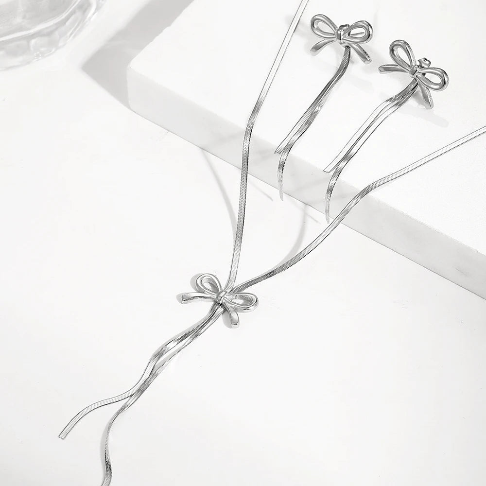 IWAMON-BIJOUX -Collier Chaîne Serpentine Nœuds  - Élégance Française