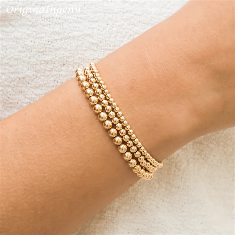 IWAMON-BIJOUX-Collier Multi Rangs Doré - Perles Dorées Élégantes