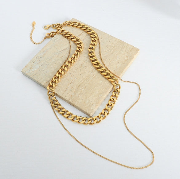 IWAMON-BIJOUX - Duo Colliers Layering Chunky