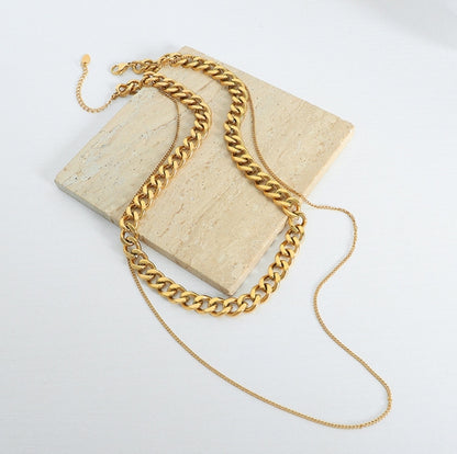 IWAMON-BIJOUX - Duo Colliers Layering Chunky