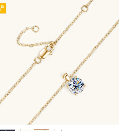 IWAMON-BIJOUX - Collier Moissanite 18 carat - Élégance intemporelle