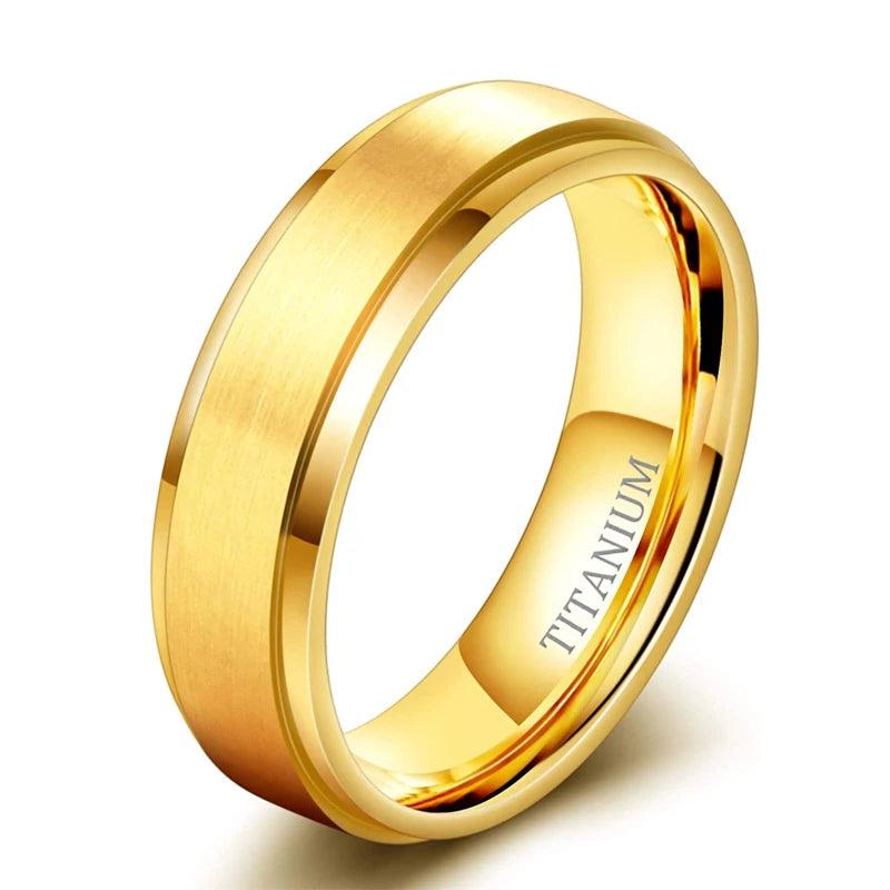 IWAMON-BIJOUX-Alliance Titane Brossé - Bague  Or/Argent 4-10mm