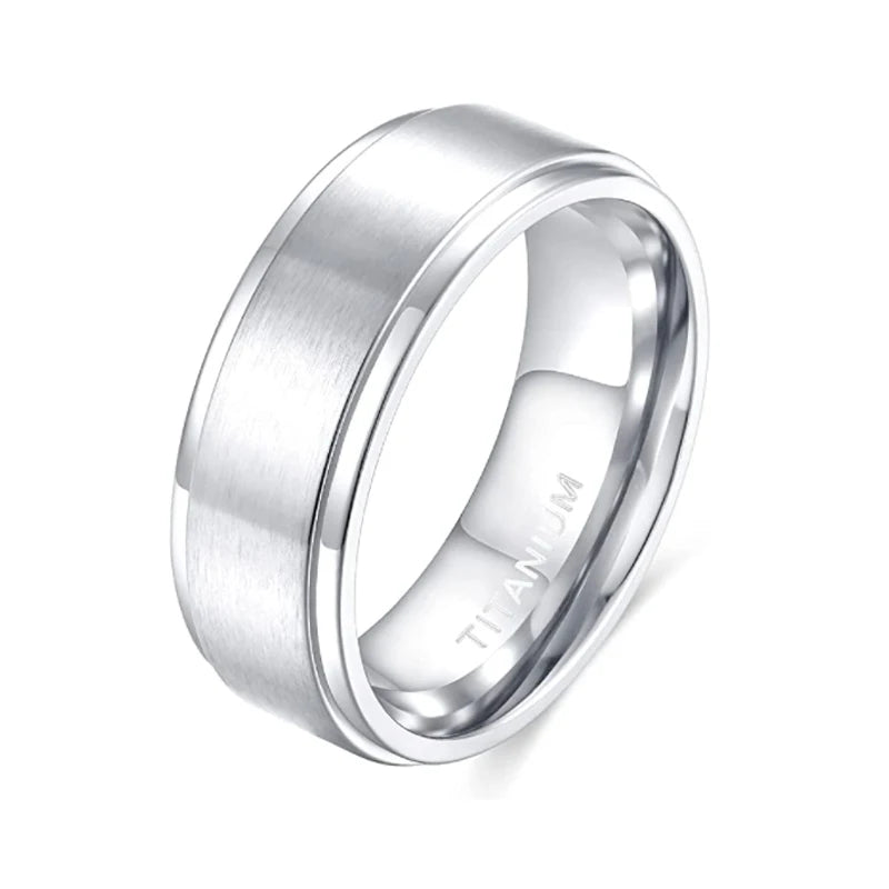 IWAMON-BIJOUX-Alliance Titane Brossé - Bague  Or/Argent 4-10mm