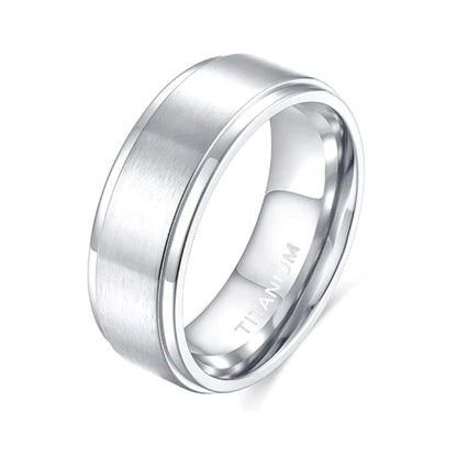 IWAMON-BIJOUX-Alliance Titane Brossé - Bague  Or/Argent 4-10mm