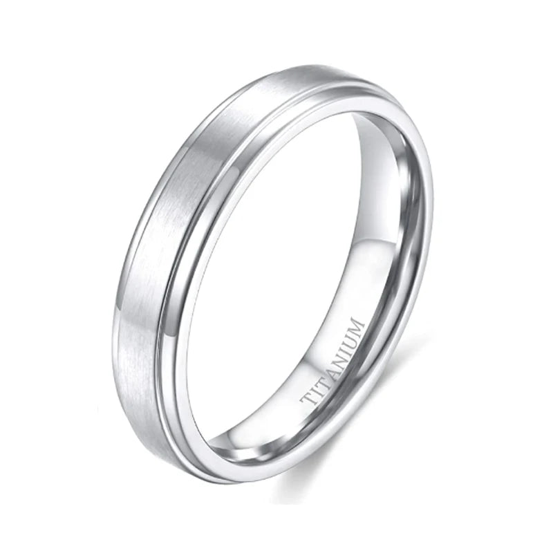 IWAMON-BIJOUX-Alliance Titane Brossé - Bague  Or/Argent 4-10mm