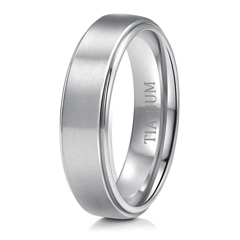 IWAMON-BIJOUX-Alliance Titane Brossé - Bague  Or/Argent 4-10mm