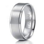 IWAMON-BIJOUX-Alliance Titane Brossé - Bague  Or/Argent 4-10mm