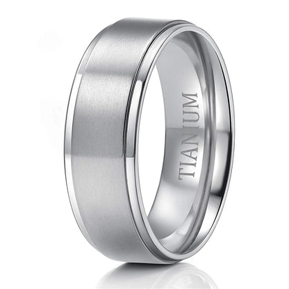 IWAMON-BIJOUX-Alliance Titane Brossé - Bague  Or/Argent 4-10mm