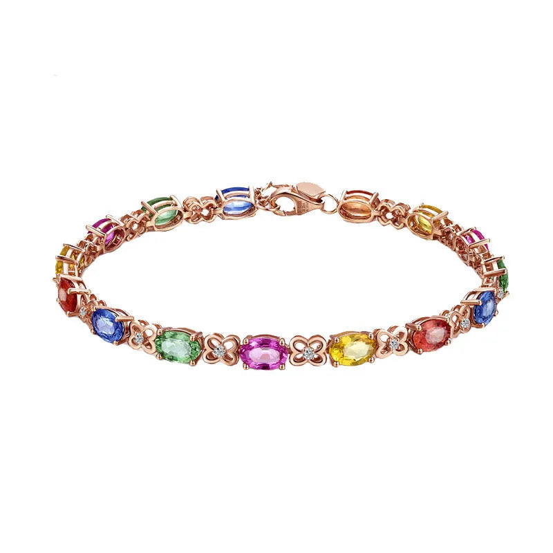IWAMON-BIJOUX-Bracelet élégant en argent 925 avec zircons