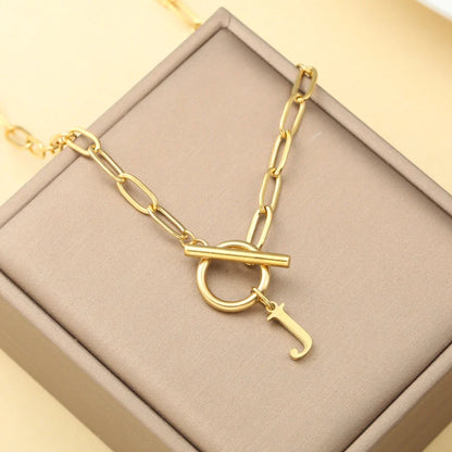 IWAMON-BIJOUX-Collier Chaîne Personnalisé avec Pendentif Lettres
