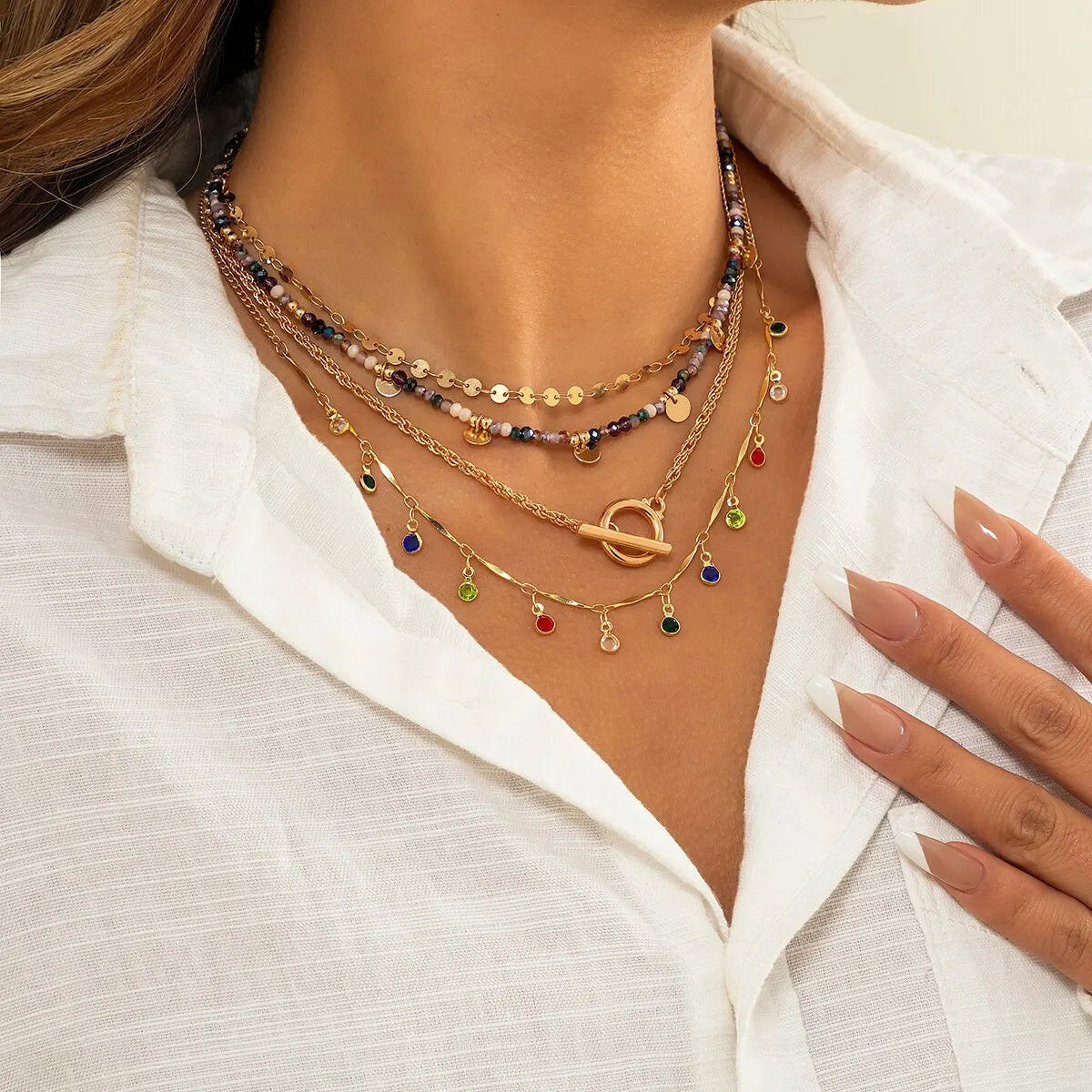 IWAMON-BIJOUX Collier Choker Bohème Chic - Alliage Premium