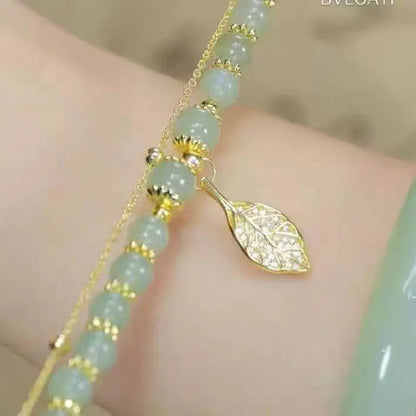 IWAMON-BIJOUX- Bracelet en jade vert