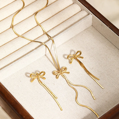 IWAMON-BIJOUX -Collier Chaîne Serpentine Nœuds  - Élégance Française