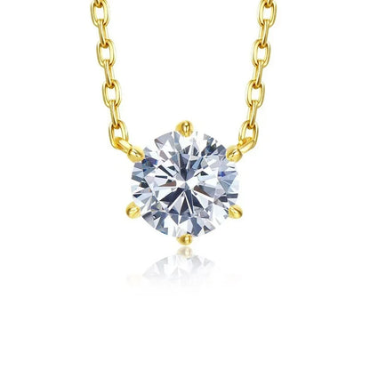 IWAMON-BIJOUX-Collier Argent Sterling 925 Plaqué Or - Zircons Étincelants