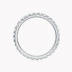 Bague Alliance Éternité Moissanite 2mm - Argent 925 Plaqué Or 18k