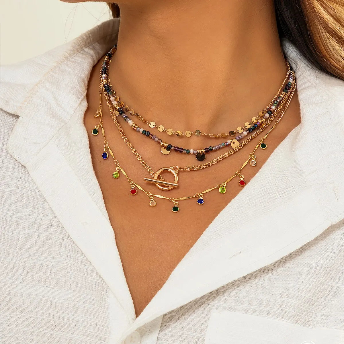 IWAMON-BIJOUX Collier Choker Bohème Chic - Alliage Premium
