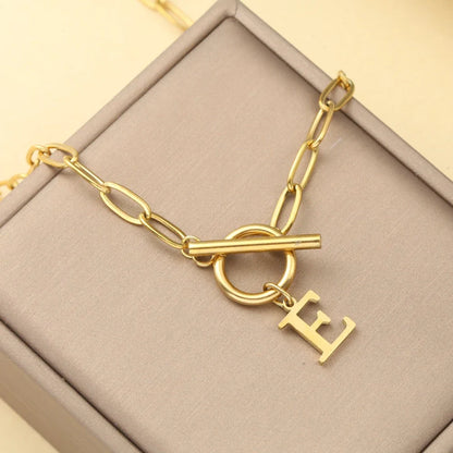 IWAMON-BIJOUX-Collier Chaîne Personnalisé avec Pendentif Lettres