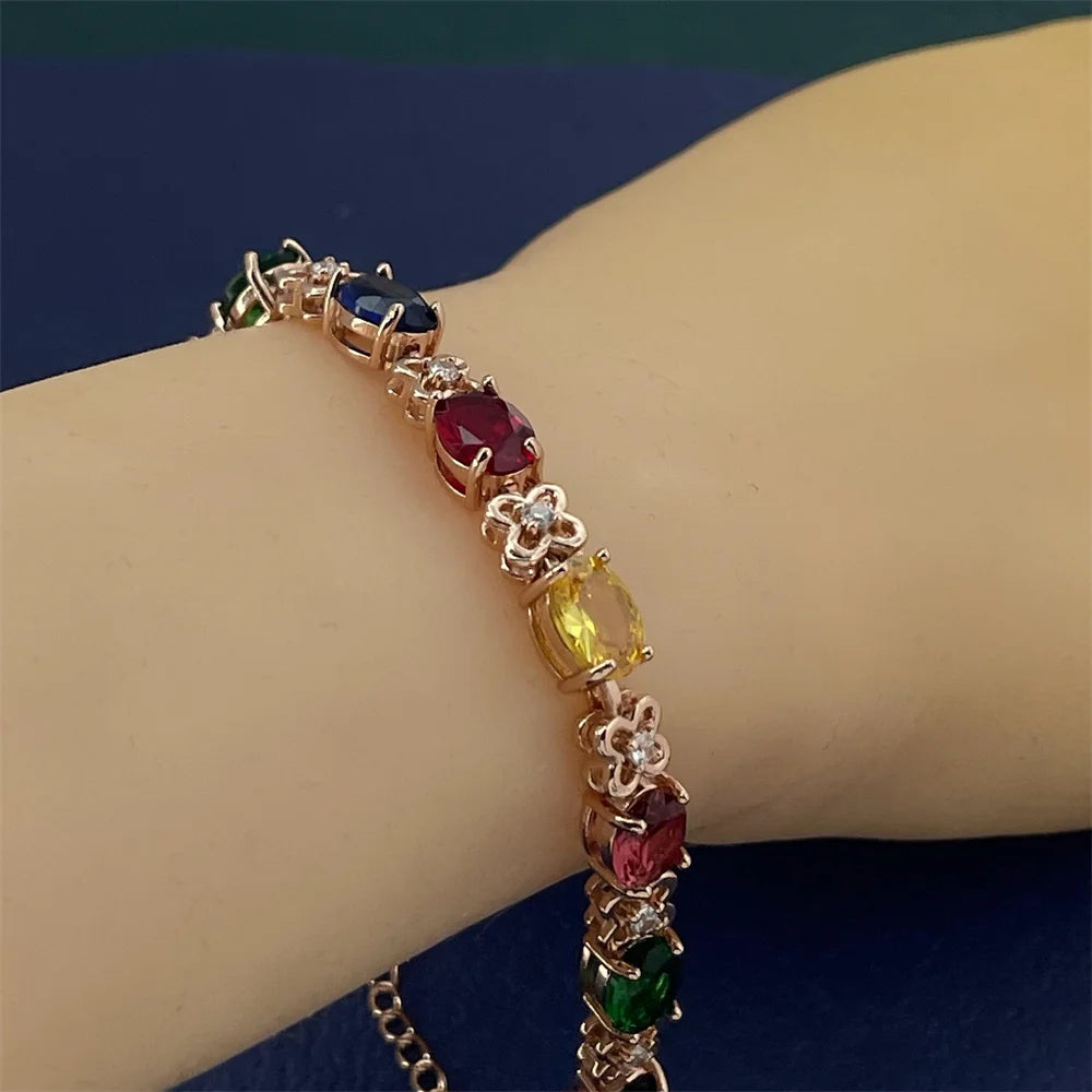 IWAMON-BIJOUX-Bracelet élégant en argent 925 avec zircons