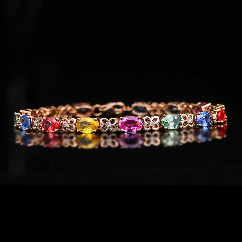 IWAMON-BIJOUX-Bracelet élégant en argent 925 avec zircons