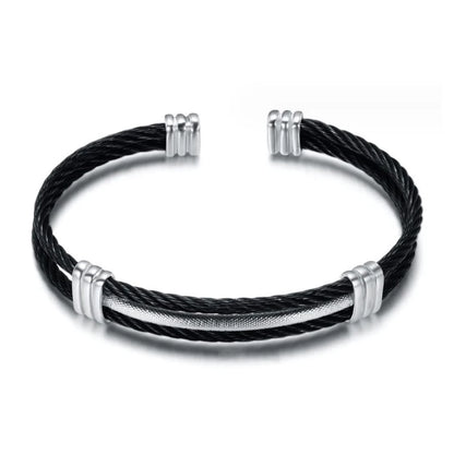 IWAMON-BIJOUX -Bracelet Câble Acier Inoxydable -  Homme/Femme