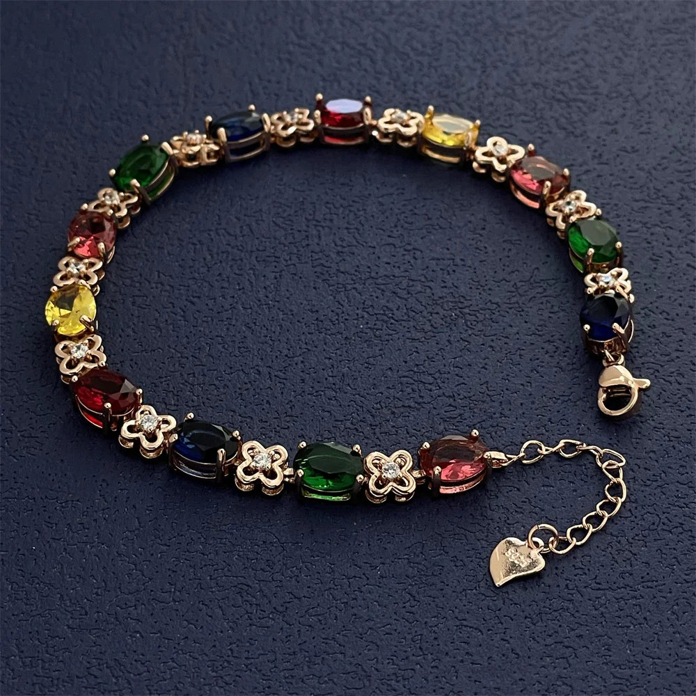 IWAMON-BIJOUX-Bracelet élégant en argent 925 avec zircons