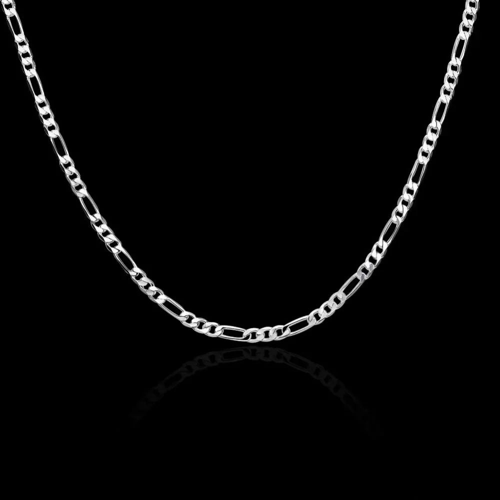 IWAMON-BIJOUX- Chaîne Argenté Style Figaro - Bijoux,Homme ,Femme Unisexe Élégant