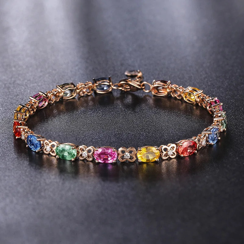 IWAMON-BIJOUX-Bracelet élégant en argent 925 avec zircons